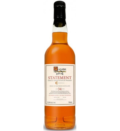 Blackadder Raw Cask Statement Invergordon 34 Year Old Single Grain Scotch