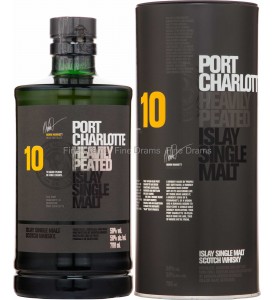 Bruichladdich Port Charlotte Heavily Peated 10 Year Old Single Malt Scotch Whisky Bruichladdich Port Charlotte Heavily Peated 10 Year Old Single Malt Scotch Whisky